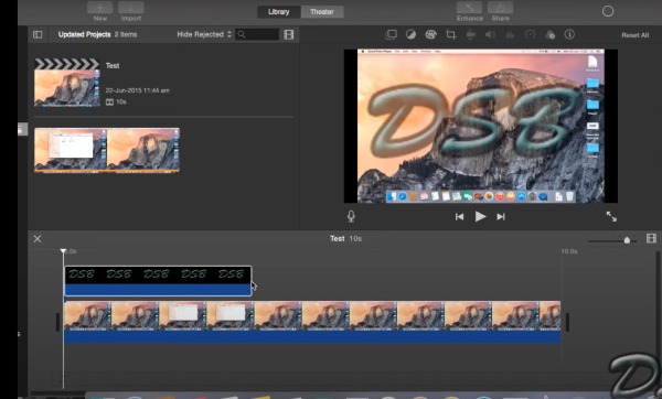 Dodajte prozirni vodeni žig u iMovie Mac