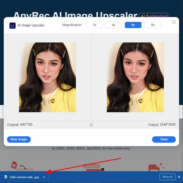 AnyRec Save قم بتنزيل BigJPG البديل
