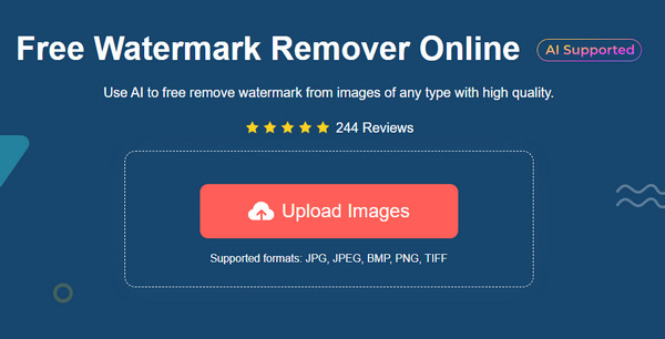 AnyRec अपलोड छवियां गेटी इमेज वॉटरमार्क हटाएं