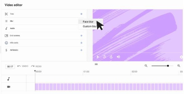 เบลอใบหน้าในวิดีโอด้วย Youtube Studio