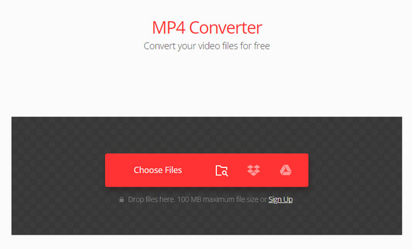 Convertio ファイルの選択 Google ドライブ Dropbox