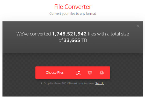 Convertio Scegli file