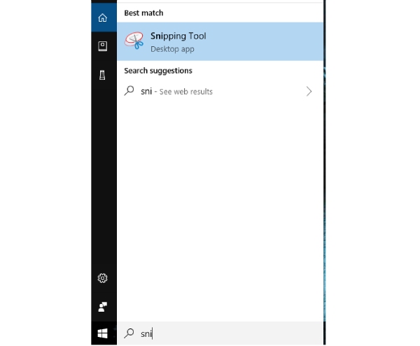 Find Snipping Tool