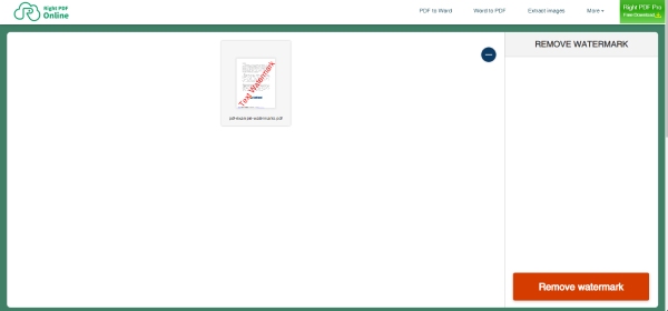 Jak usunąć znak wodny z pliku PDF za pomocą Right PDF Online