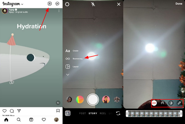 Instagram untuk Buat Video Boomerang