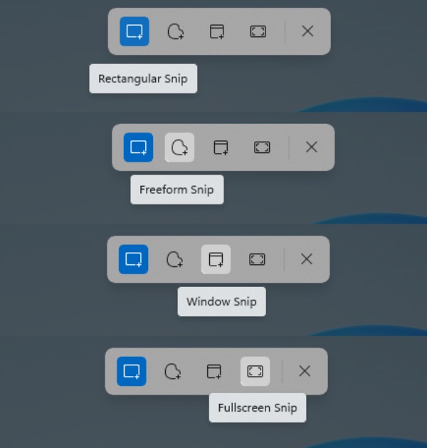 Screenshot-modus op Windows 10-11