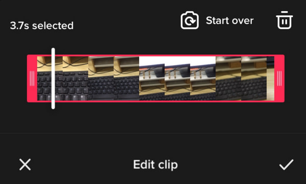 Upload Trim Edit Video op TikTok