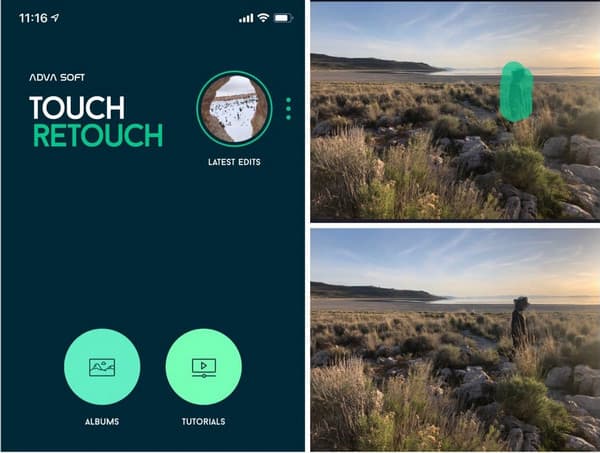 Utilisez TouchRetouch pour recadrer quelqu'un de l'image