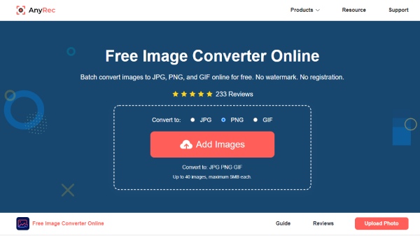 Aggiungi immagini AnyRec Free Image Converter