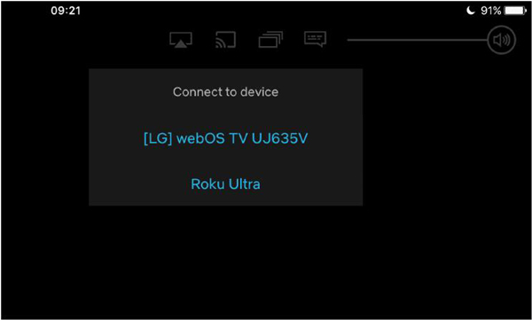 Выберите свое устройство Roku