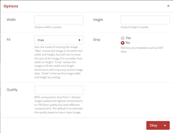 Cloud Convert Options Cheie