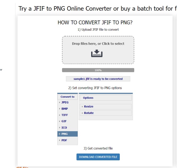 CoolUtils JFIF naar PNG Online 