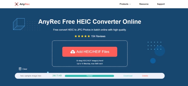 Télécharger le fichier HEIC converti