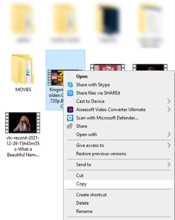 File Explorer Copy File