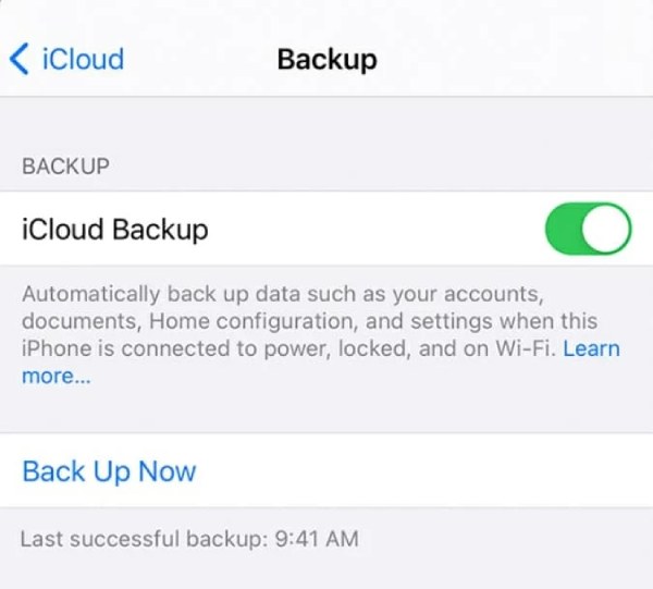 Backup iCloud