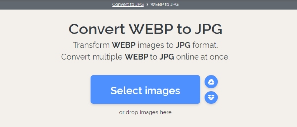 ILOVE IMG Konverter Webp til JPG