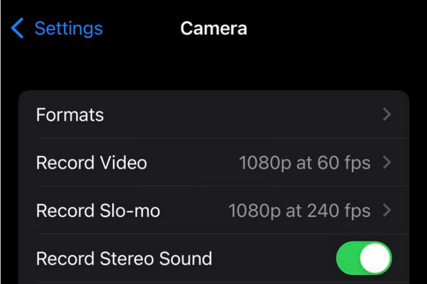 iPhone Camera Formats