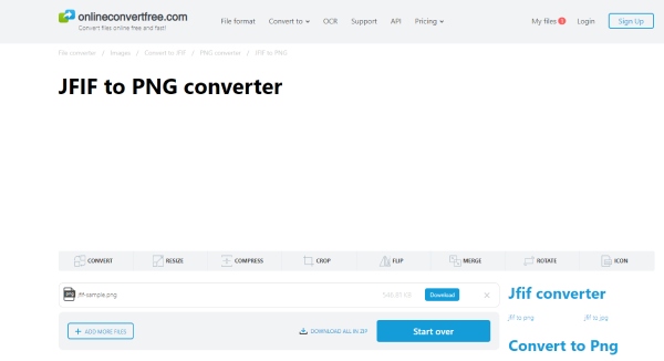 Convertitore online gratuito da JFIF a PNG 