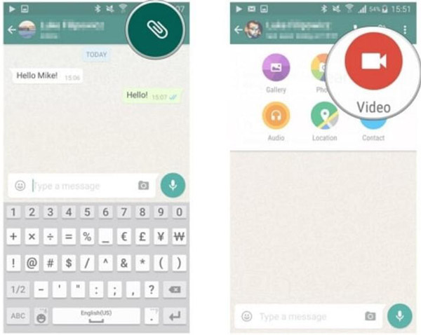 Invia video con WhatsApp