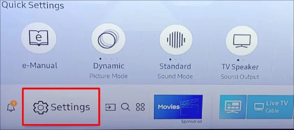 Beállítások a Samsung TV-n