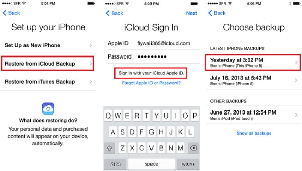 Transfer Apps to New iPhone with iCloud