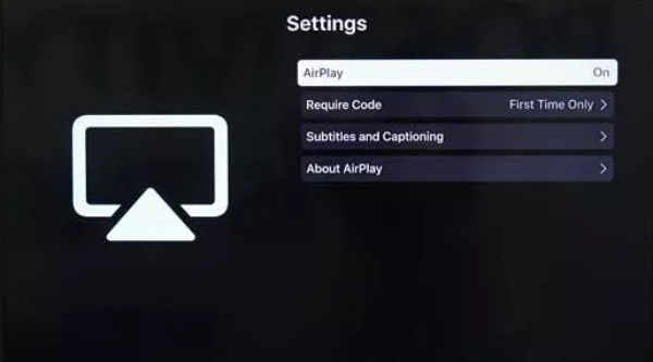 Slå på Airplay på Samsung TV