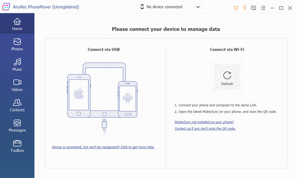 AnyRec USB QR Code Duplicate Contacts