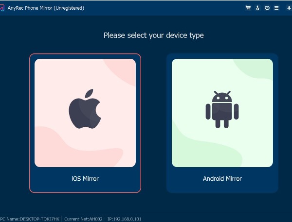 Choose iOS Device AnyRec