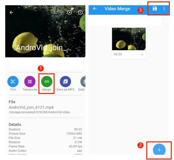 Combine videos con la aplicación Vidtrim