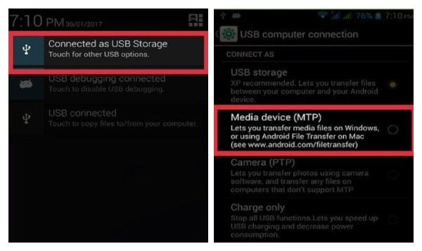 قم بتوصيل Android و Mac باستخدام USB