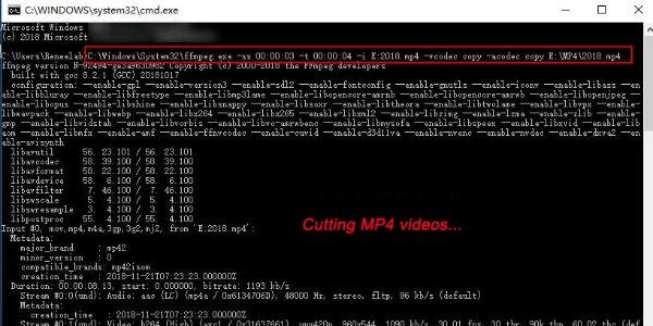 Klip video med FFMPEG