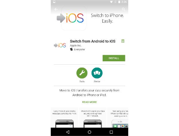 Laden Sie die Move to iOS-App auf Android herunter