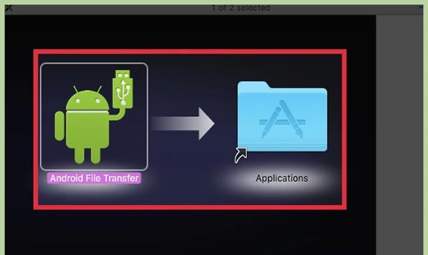 Przeciągnij Android File Transfer do aplikacji