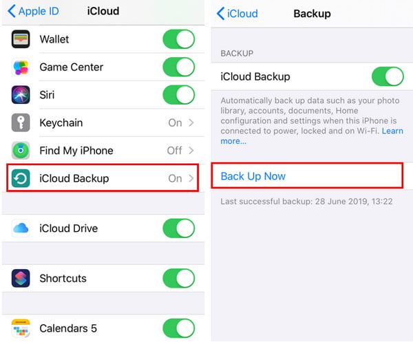 iCloud Backup Now