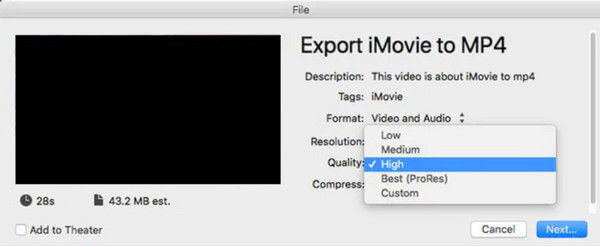 iMovie MP4