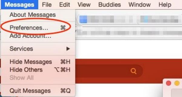 Open Messages on Mac 
