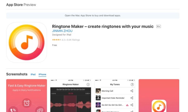 Ringtone Maker Opret ringetoner med din musikgrænseflade