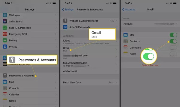 Sync Contacts on iPhone with Google Account