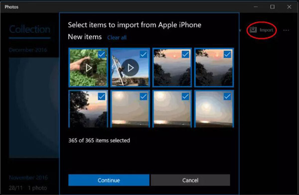 مزامنة الصور على Windows