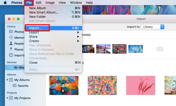 Mac から iCloud に写真をアップロードする