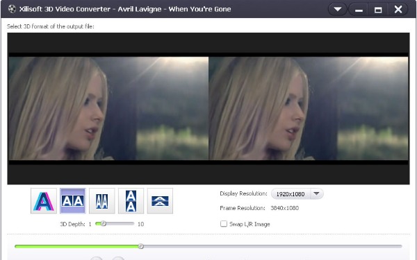 Interfaccia di conversione video 3D di Xilisoft