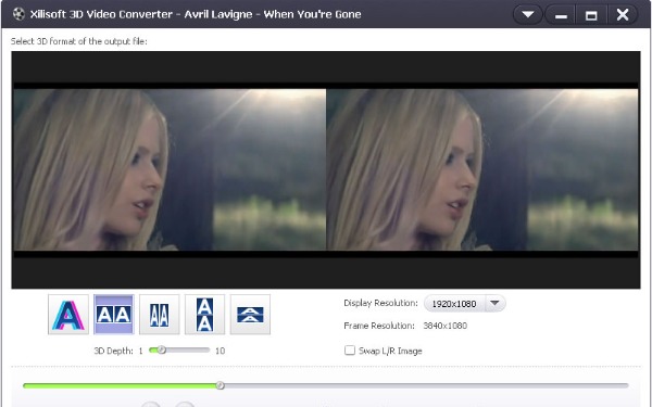 Xilisoft 3D Video Converter-interface