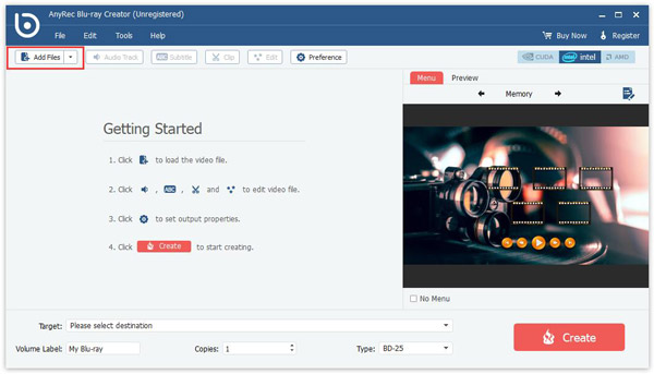 Agregar archivos en AnyRec