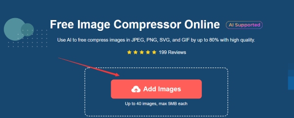 Dodavanje slika Besplatni kompresor slika na mreži