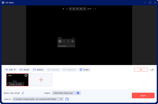 AnyRec Dodaj GIF trimer