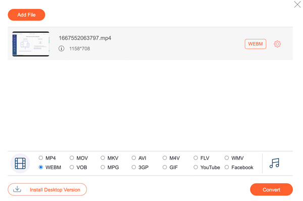 AnyRec โปรแกรมแปลงวิดีโอออนไลน์ฟรี