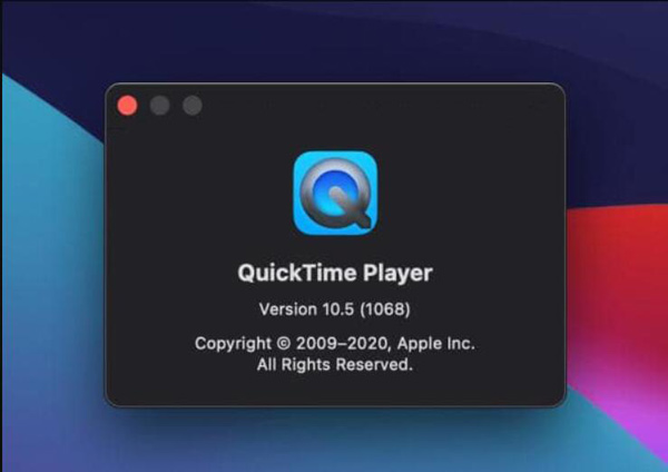 Tjek Quicktime-versionen