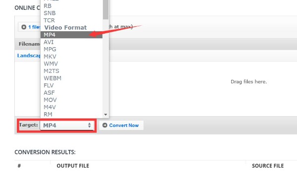 Scegli Formato di output AConverti