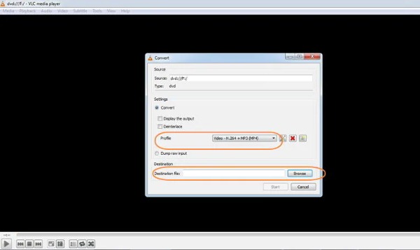 A DVD konvertálása MP4 VLC-vé