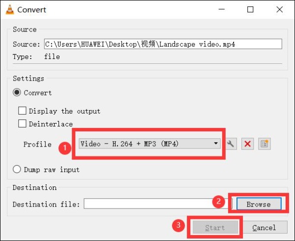 Converti video VLC